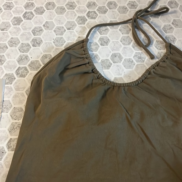 Banana Republic Medium Green Stretch Halter Top Sleeveless Tank - Picture 2 of 5